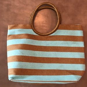 Nieman Marcus paper straw beach bag